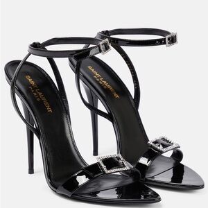 Saint Laurent Claude 110 patent leather sandals